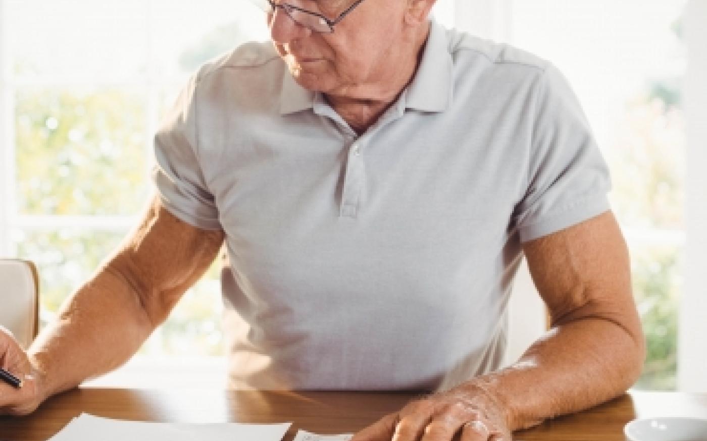 Man doing financial planning