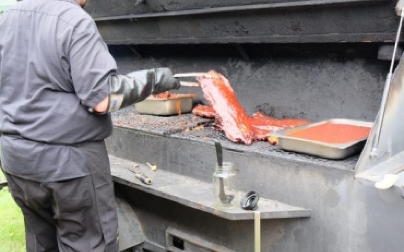Man doing bbq